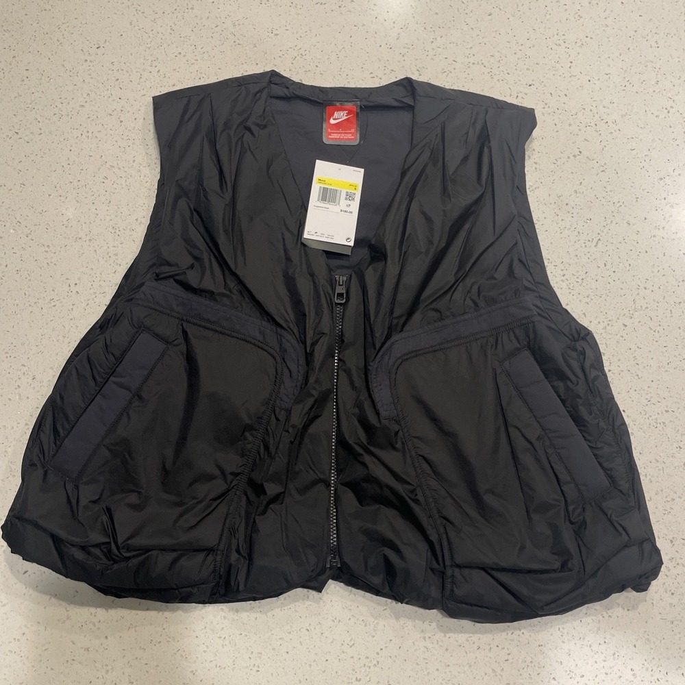 Nike Tech Woven Vest Black Loose Fit HM4262-010 Lightweight NWT Men's Size S